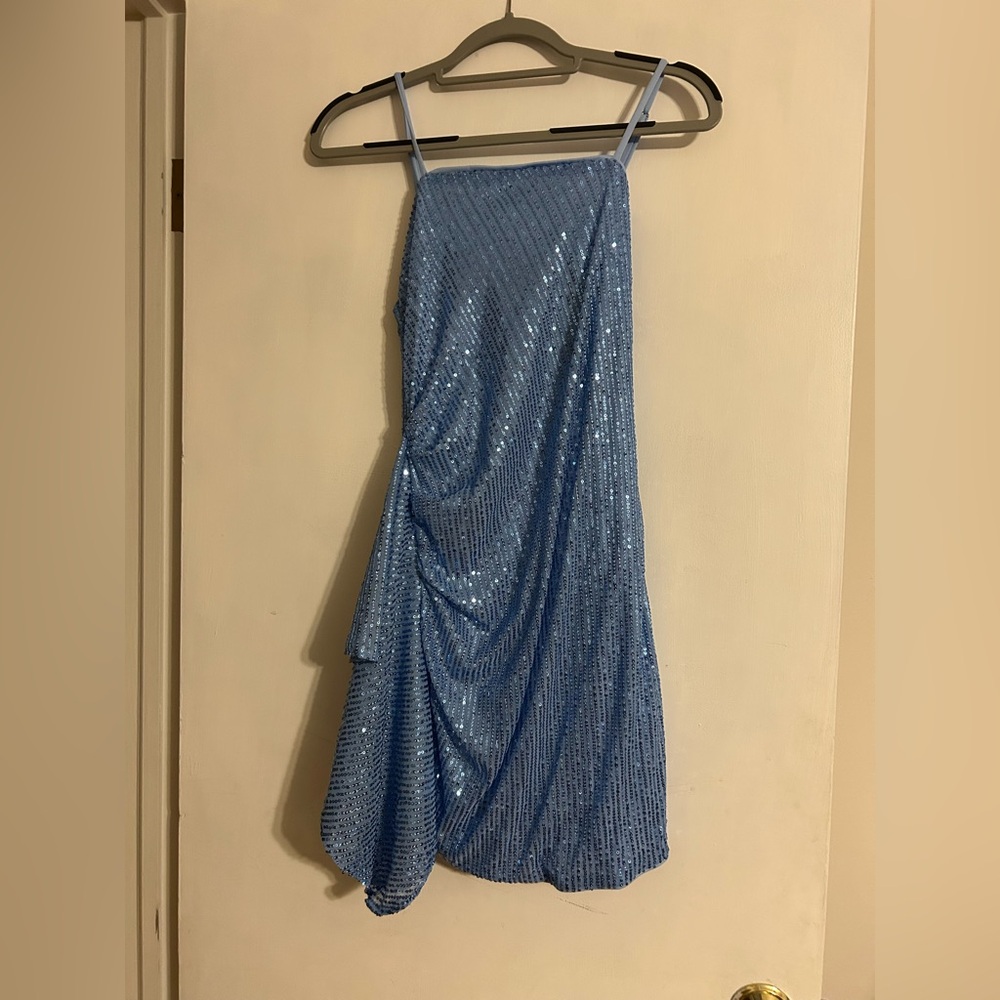 Blue Sequined Dress